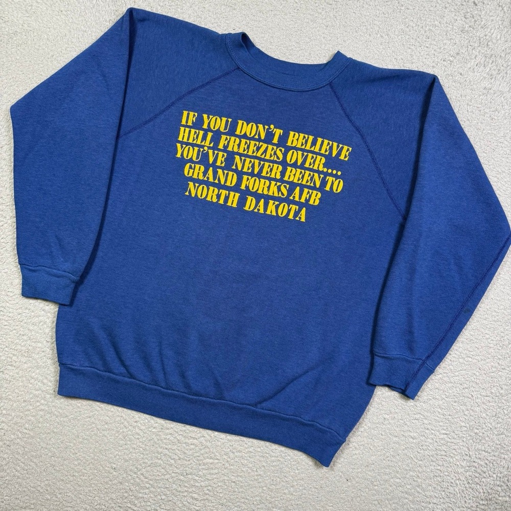 Vintage 80s funny Grand Forks Air‎ Force Base sweatshirt